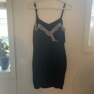 BCBG lace trim slip dress